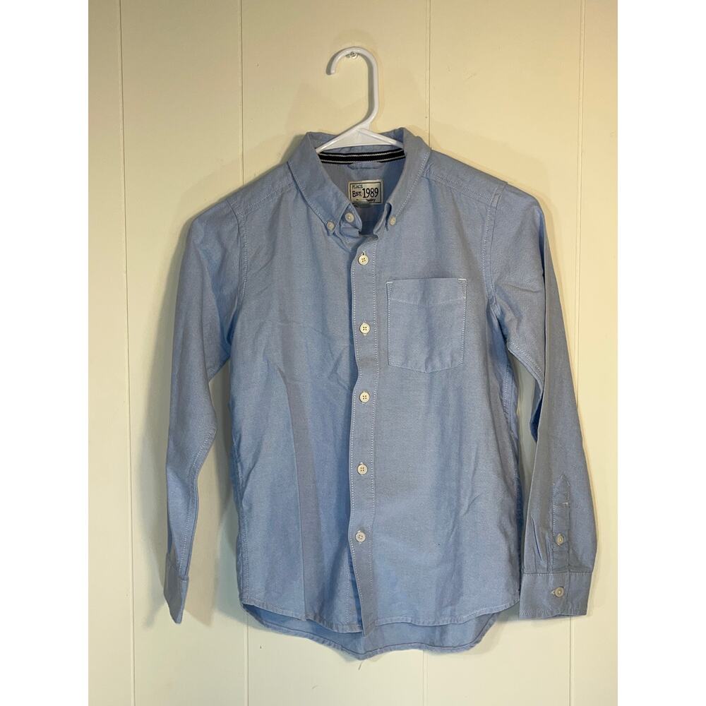 Boys Children's Place Blue Button Down Shirt 10/12